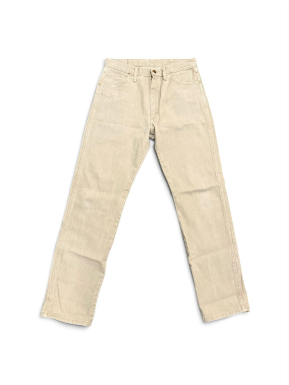 Wrangler 13MWZ Cowboy Cut Jeans Mens 32x34 Natural Cream Tan Western 100% Cotton